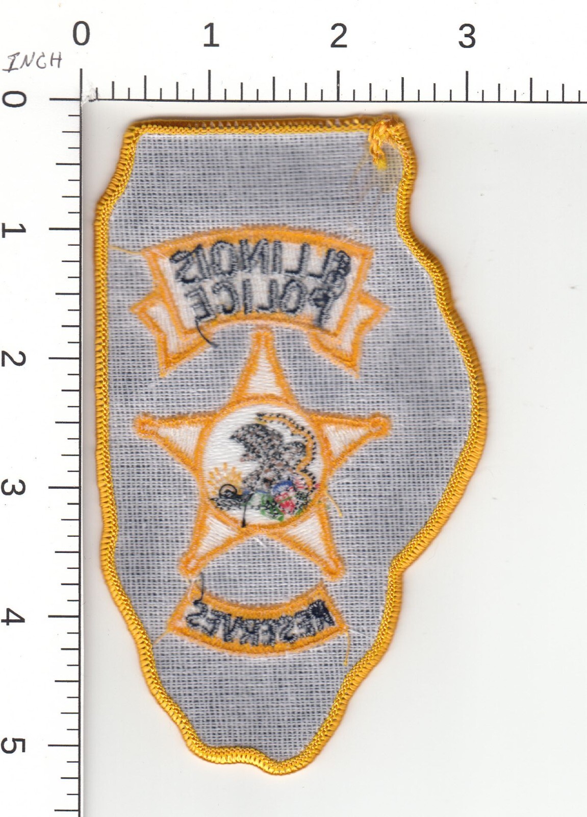 ILLINOIS POLICE RESERVES --- COLLECTIBLE STATE SHAPE PATCH