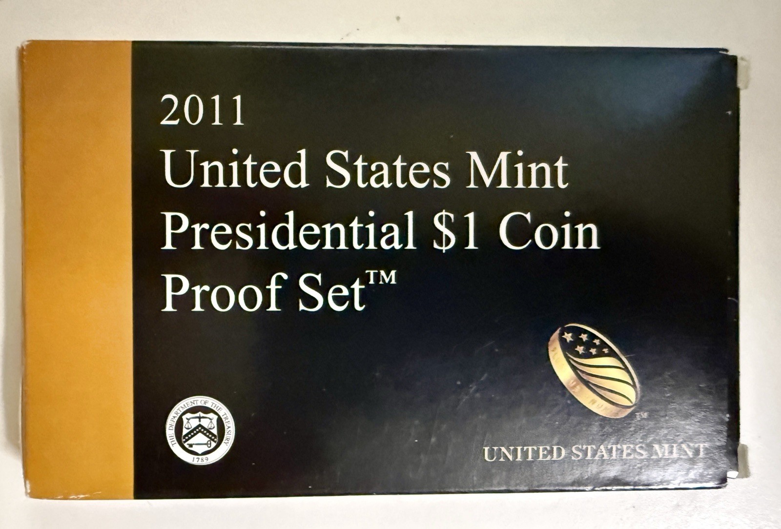 2011 US Mint Proof Set 4 Piece Presidential Golden Dollar Set OGP COA