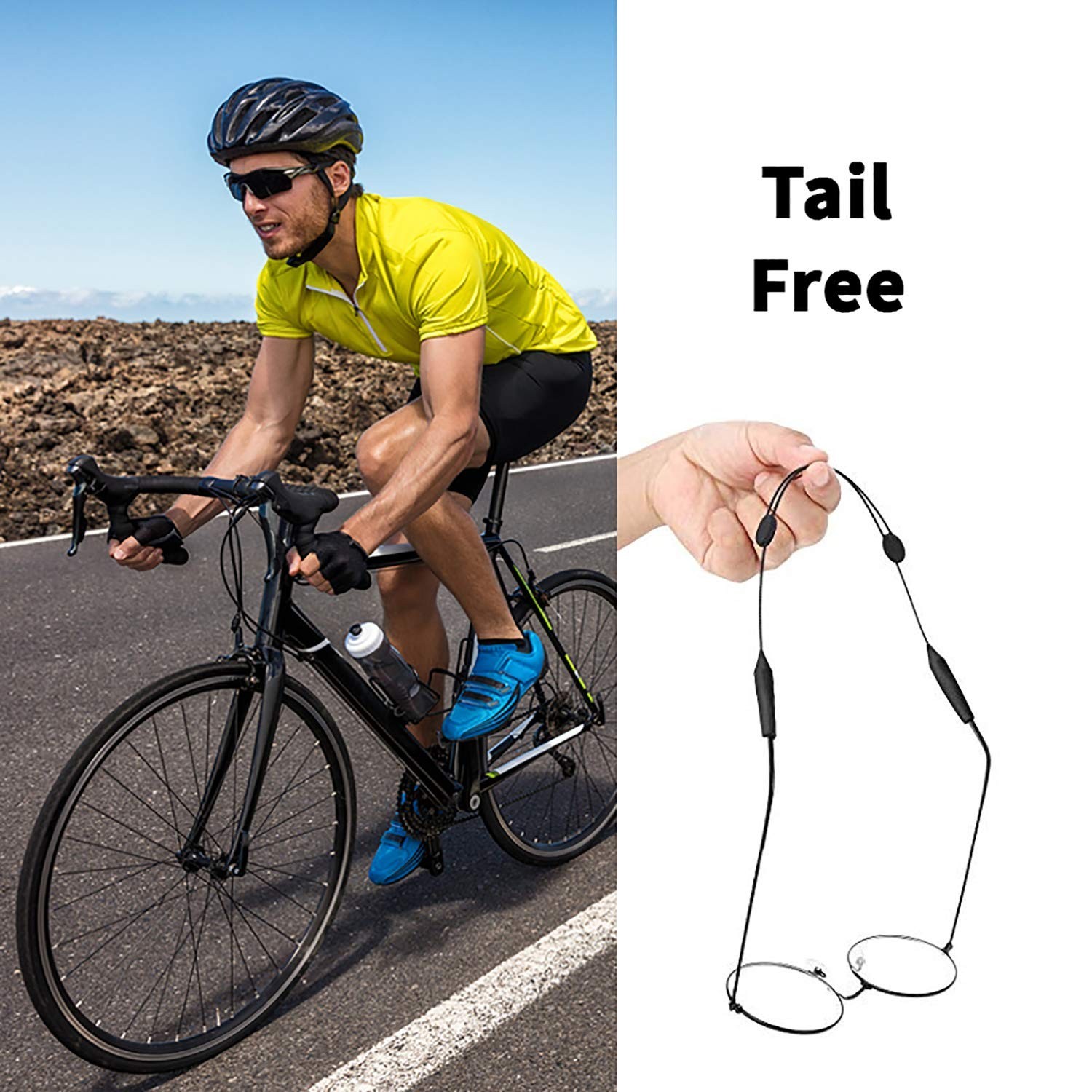 Adjustable Eyeglass Strap (3 Pack) - No Tail Sunglass Strap - Eyewear String ...