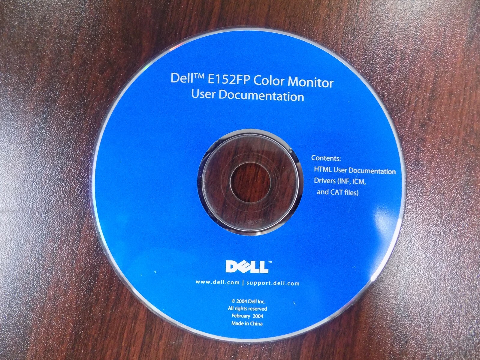 Dell E152FP Driver and Documentation Disk