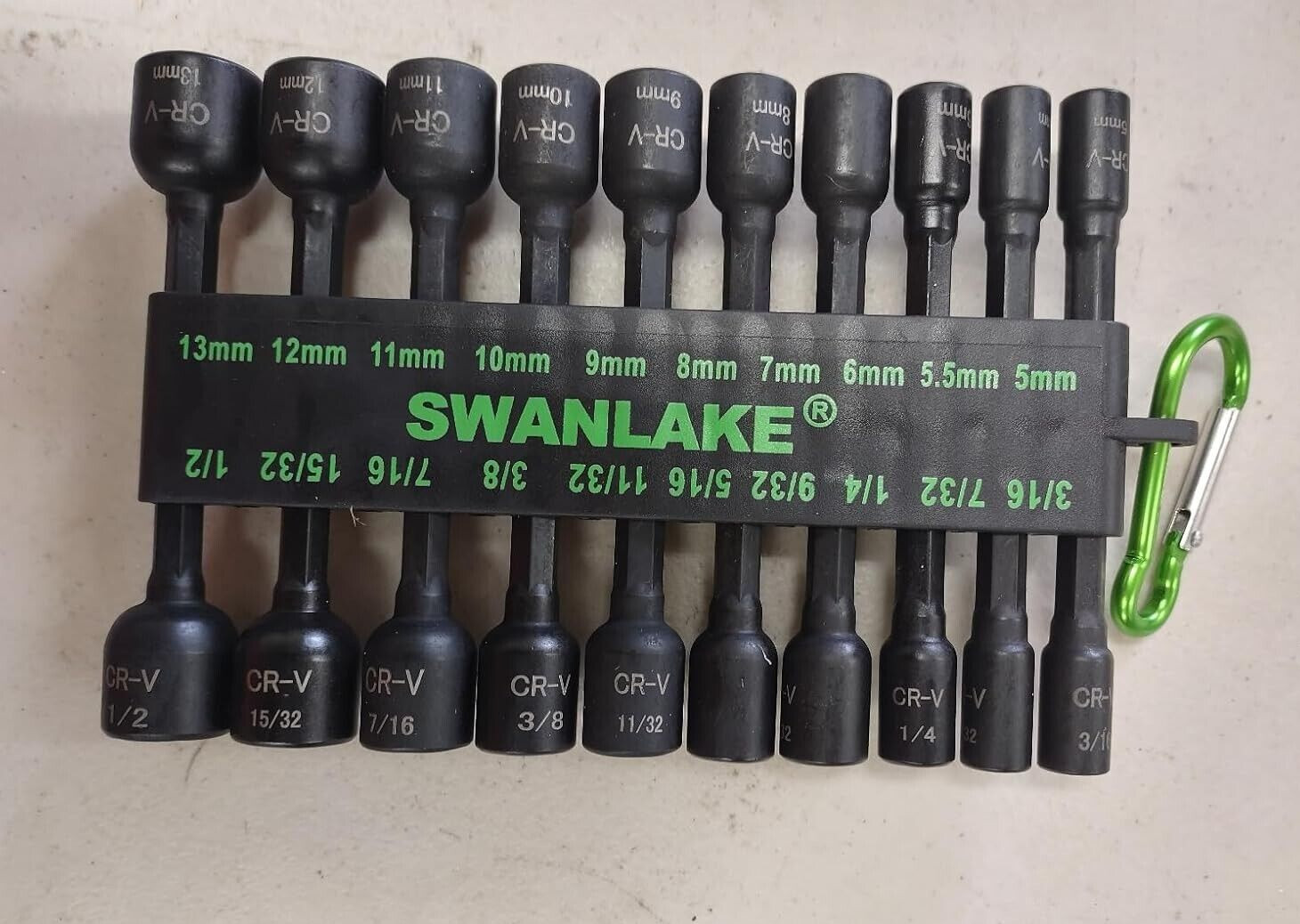 20-Piece Magnetic Nut Driver Set, Metric & SAE 1/4" Hex Shank, Drill Socket Set