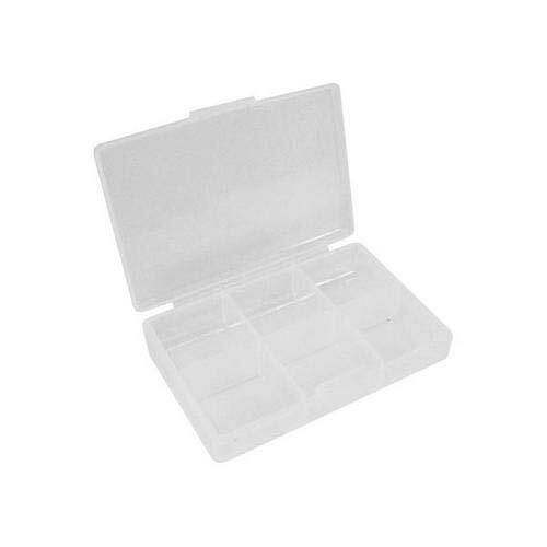 Velleman OCBR7 Six Compartment Plastic Storage Box, 3.35" x 2.44" x 0.75"