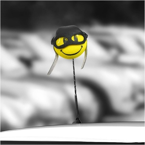 Cute Pilot Car Antenna Topper, Soft EVA Foam Antenna Ball Decor for Vehicle Exte