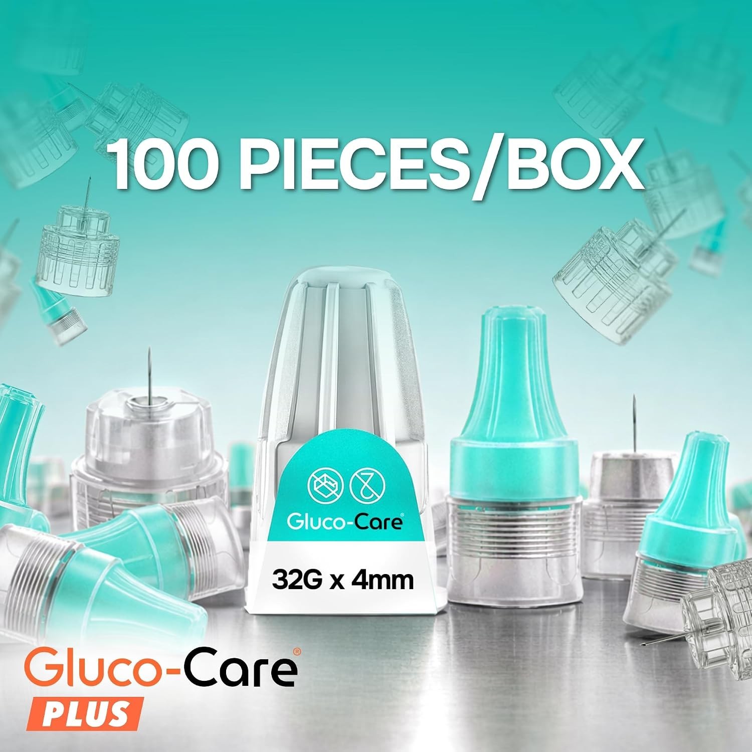 Plus Pen Tips 32G x 4mm Twist On Flat Base Housing 100 Count Box