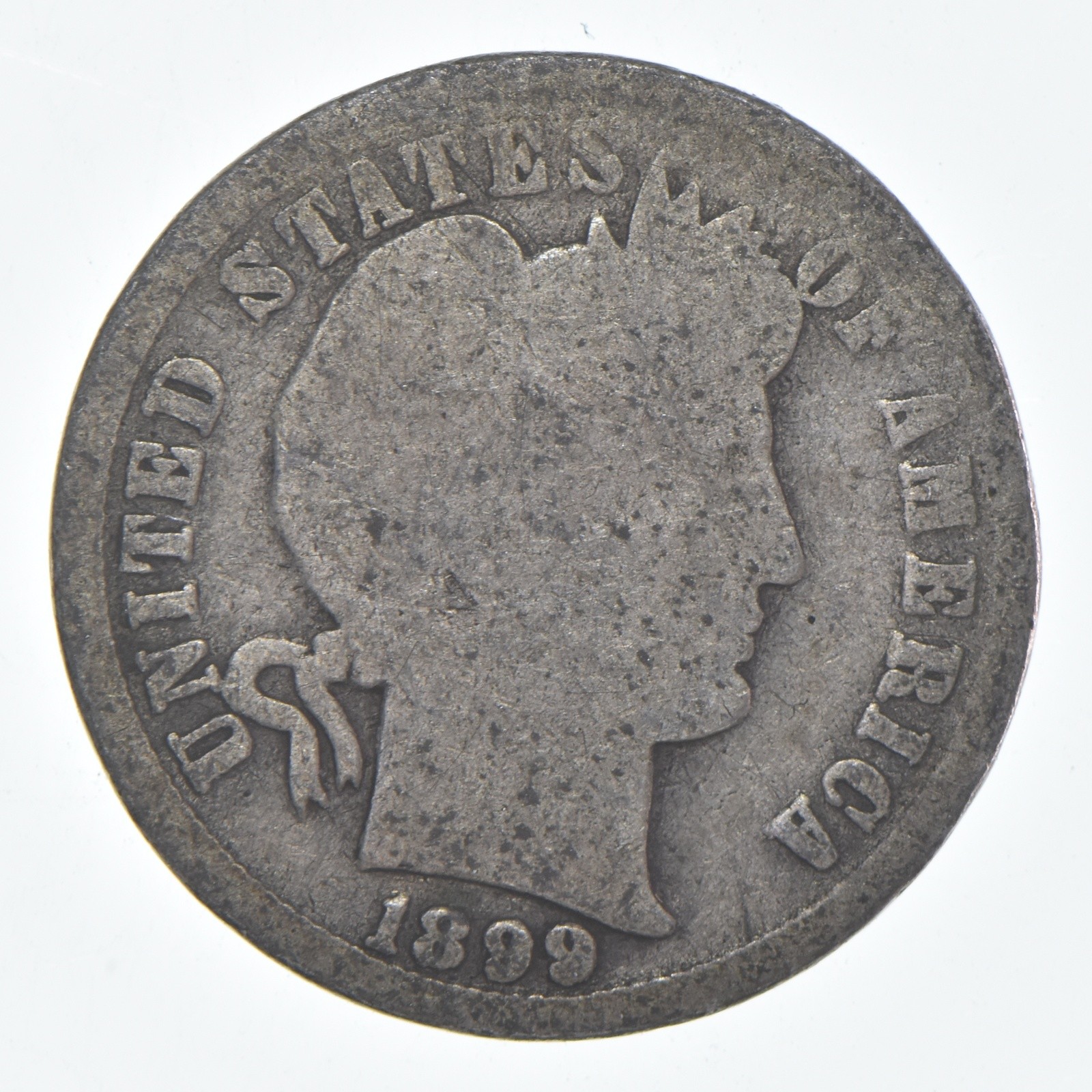 1899-S Barber Dime 90% Silver Average Circ