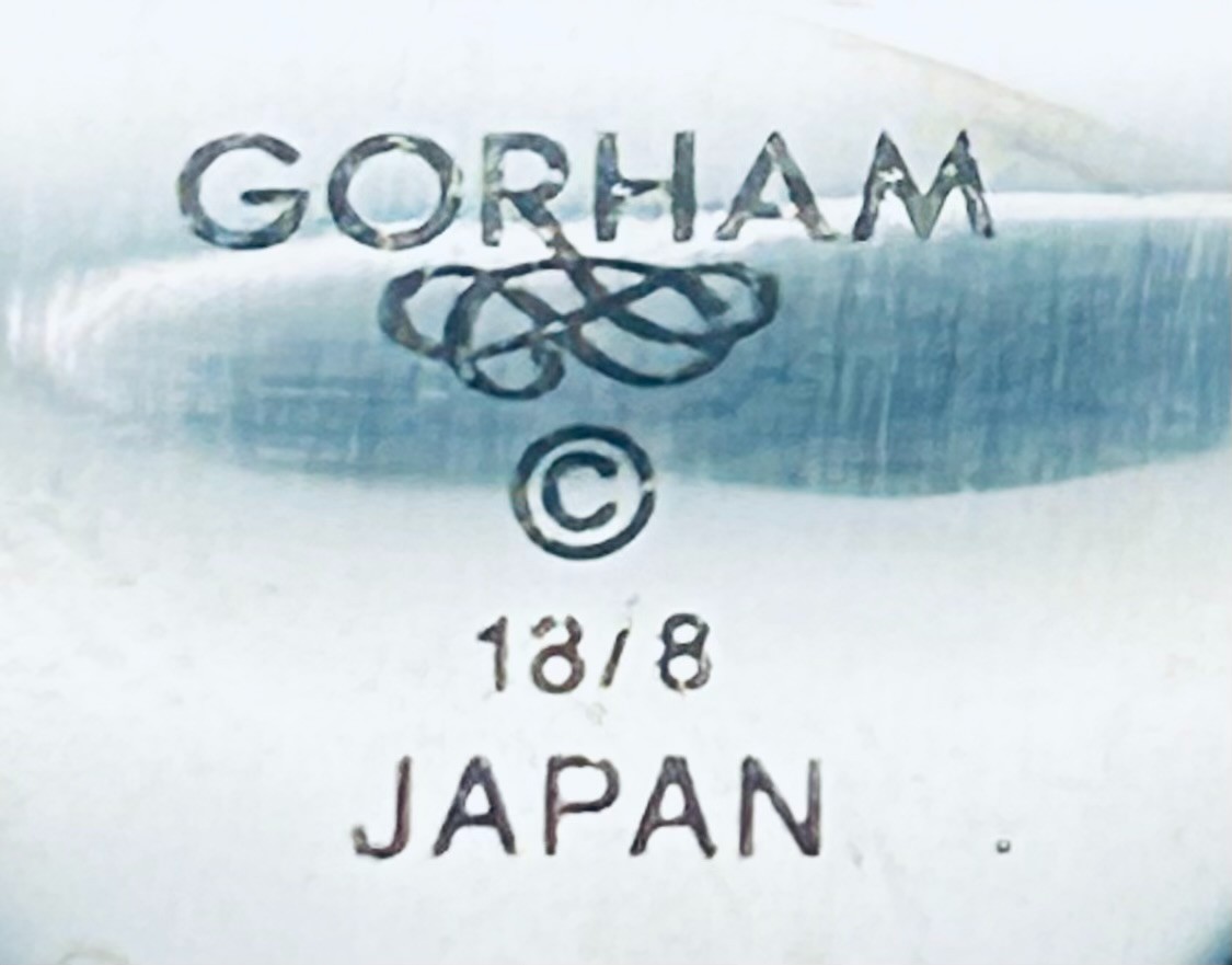 2 Gorham STUDIO Oval Soup Spoons 7" Stainless Flatware Design Studio 18/8 JAPAN