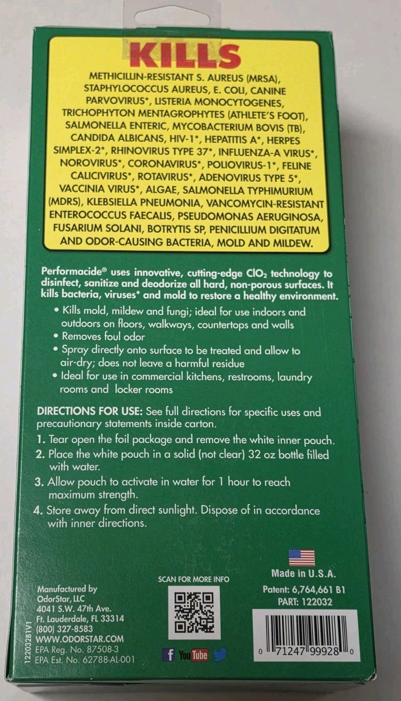 STAR BRITE PERFORMACIDE Mold & Mildew Eliminator/Killer 32 OZ. Kit