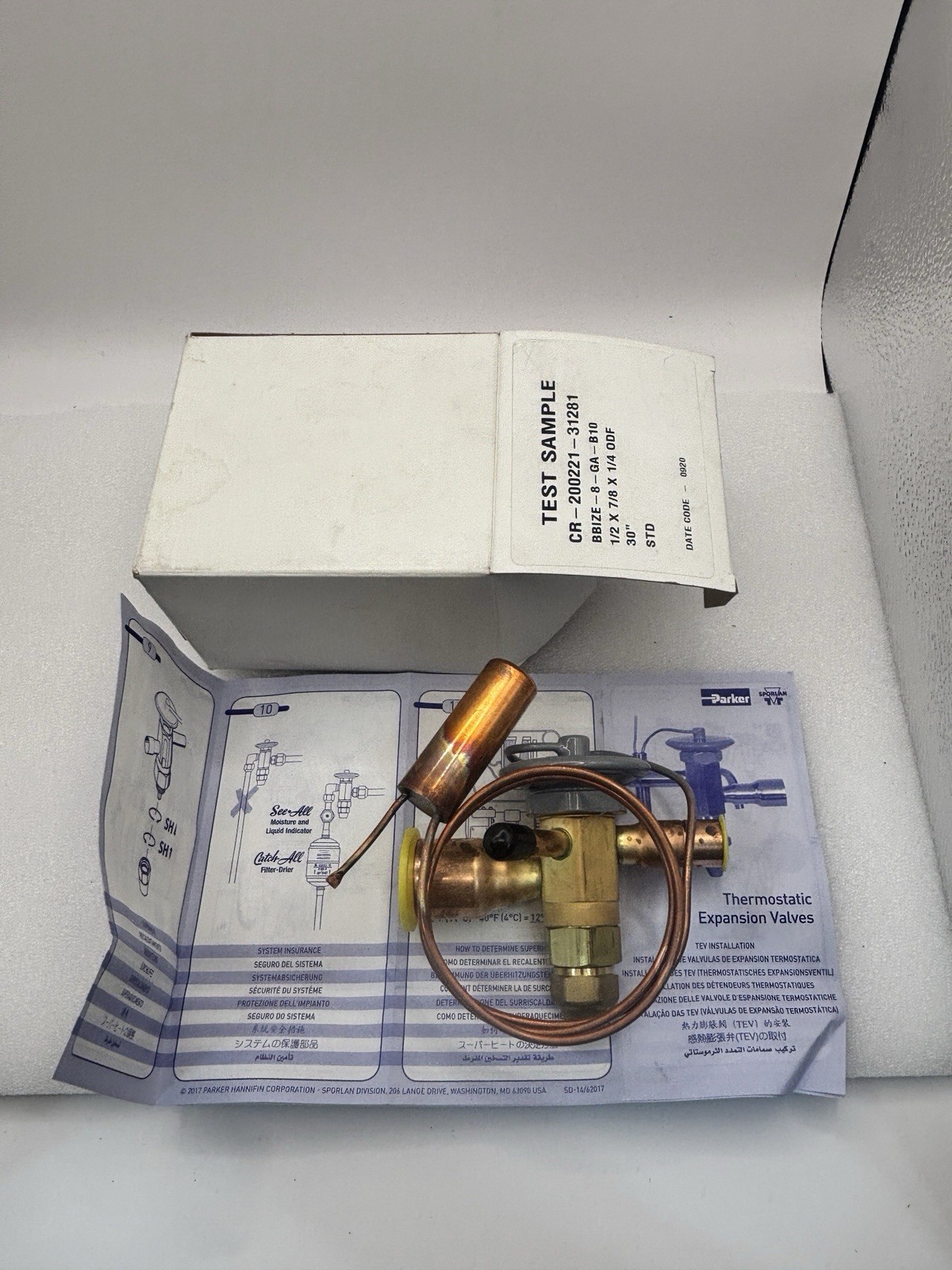 8 TON 10% BLEED TXV FOR SALE SPORLAN OEM  FEDEX FREE SHIP BRAND NEW