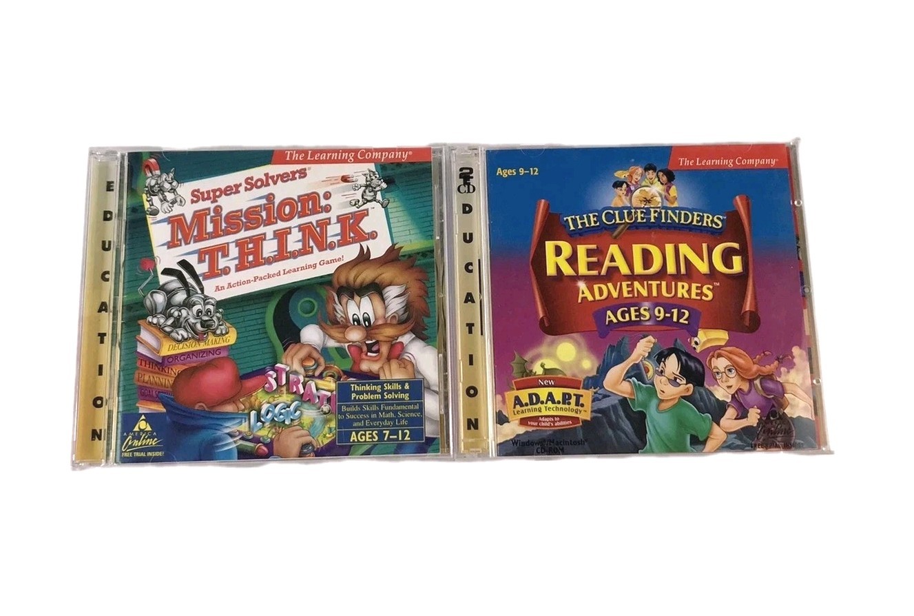 Education CDs The Learning Company, Reading Adventures & Super Solvers