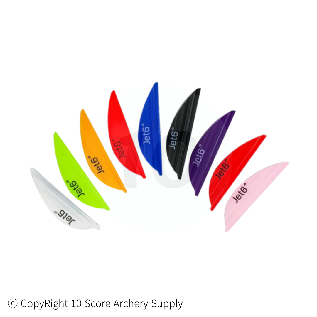 Jet6 Spin Vanes, Archery Fletches Arrow Fletching For DIY Shafts (Pack of 50)