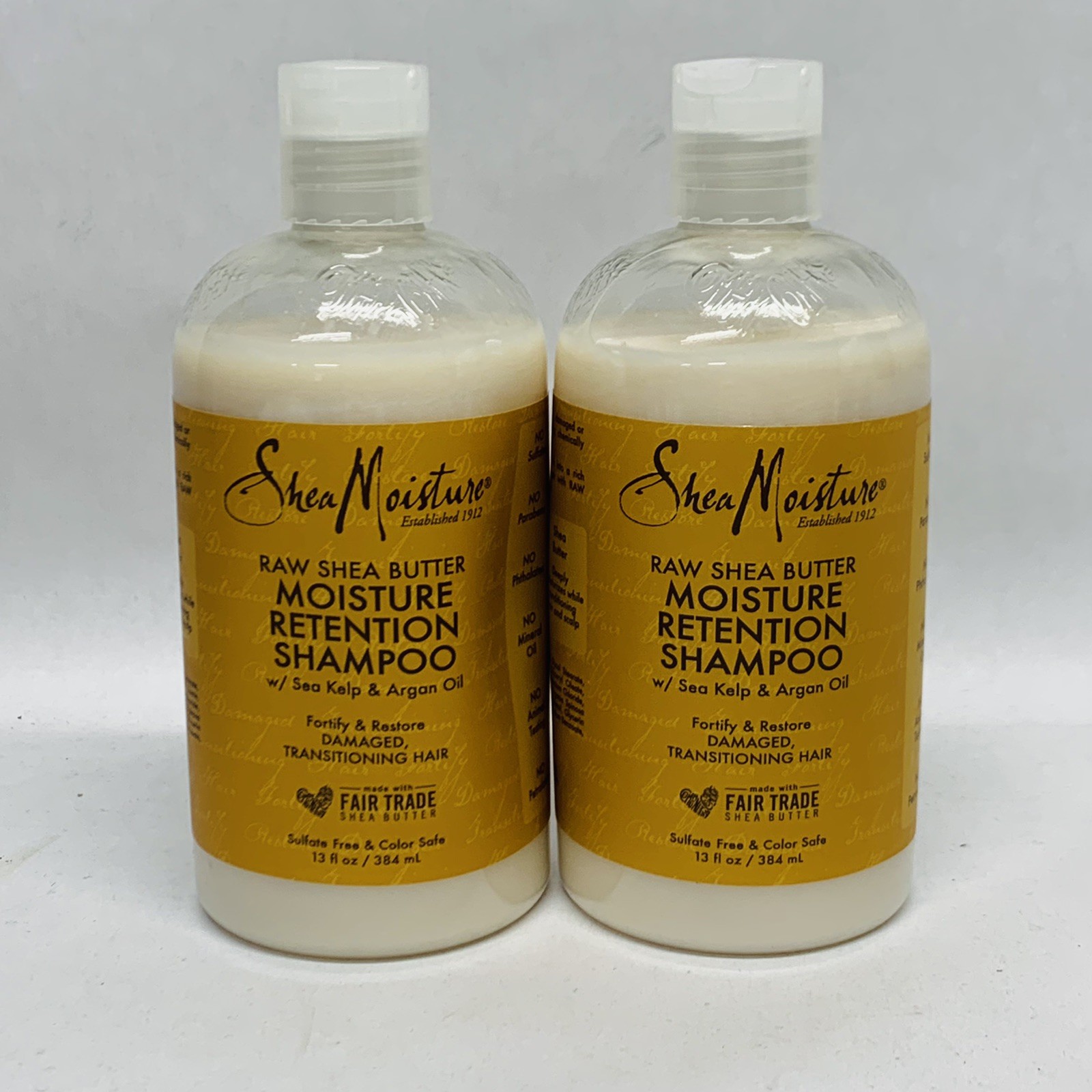 🔥✅ 2pk Shea Moisture Raw Shea Butter Deep Moisturizing Shampoo  13 oz