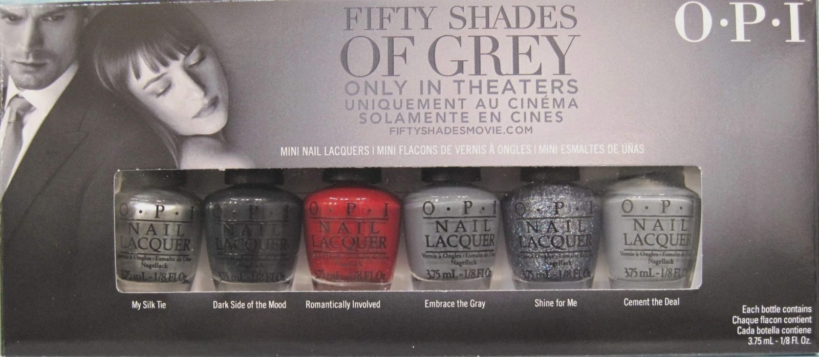 OPI Nail Lacquer Mini 50 Shades of Grey set 6 bottle DDF06