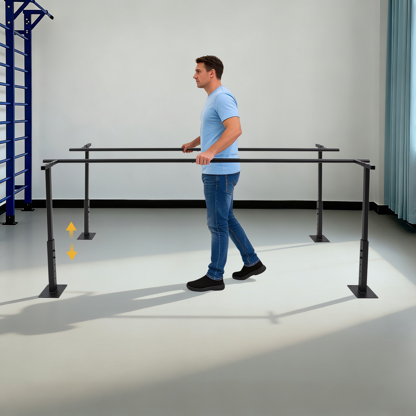 Walking Aid Parallel Bars Height Adjustable for Rehab&Walking Balance Issues