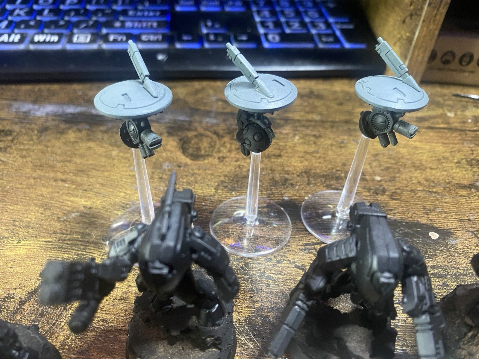 XV26 Stealth Battlesuits Kill Team. Assembled