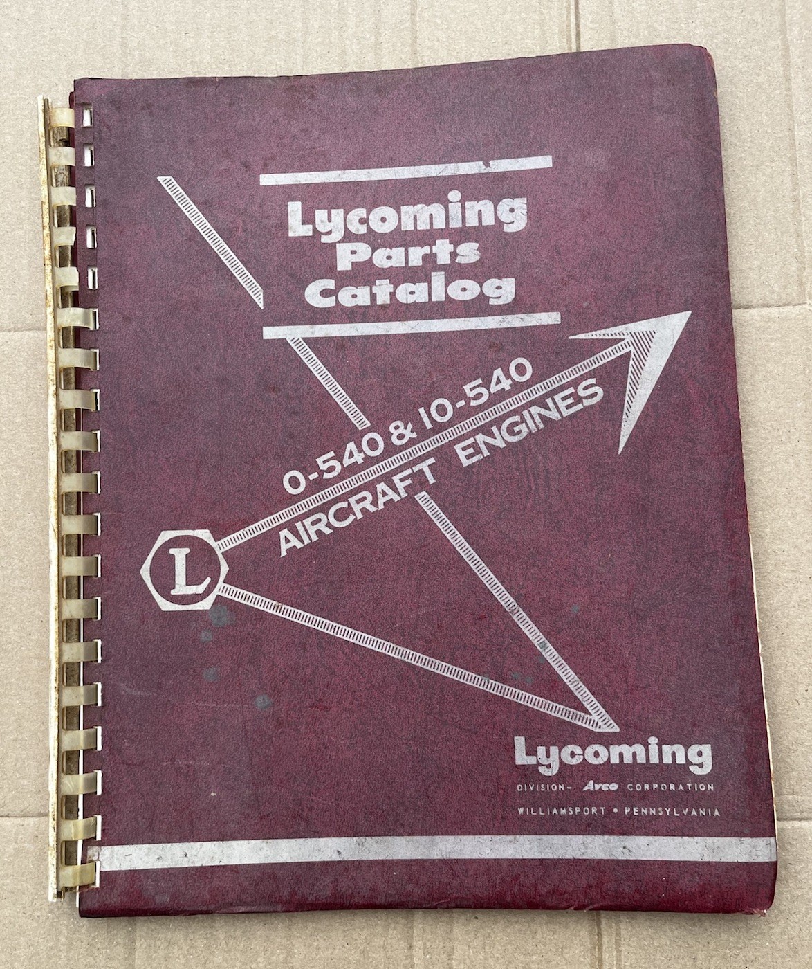 1965 AVCO Lycoming Parts Catalog 0-540 & I0-540 Aircraft Series PC-115 OEM