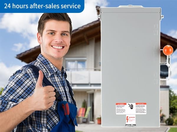 100A Generator Transfer Switch,24000W General-Duty Double-Throw Safety Switch...