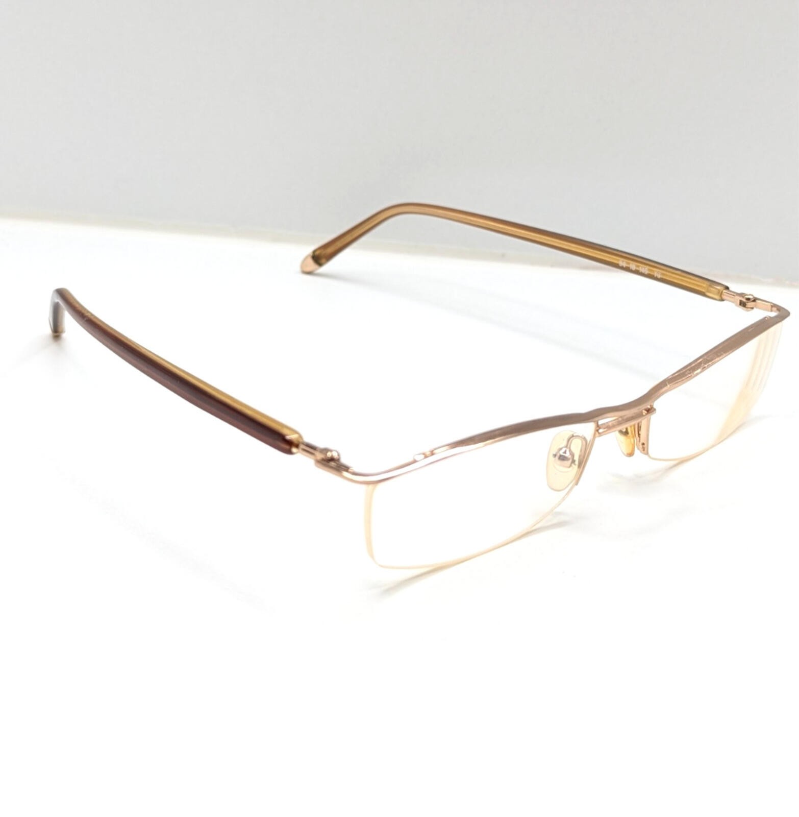 Vibe Sliq Retro Slim Gold Metal Rectangle Eyeglasses Frame 54-18-145