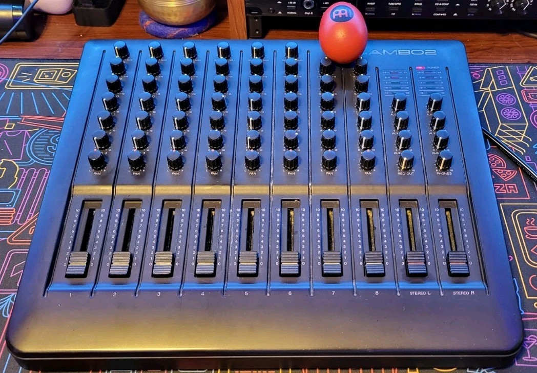 Yamaha AM802 8 Channel Mixer 1980s Made in Japan W/ MANUAL Cleaned NICE