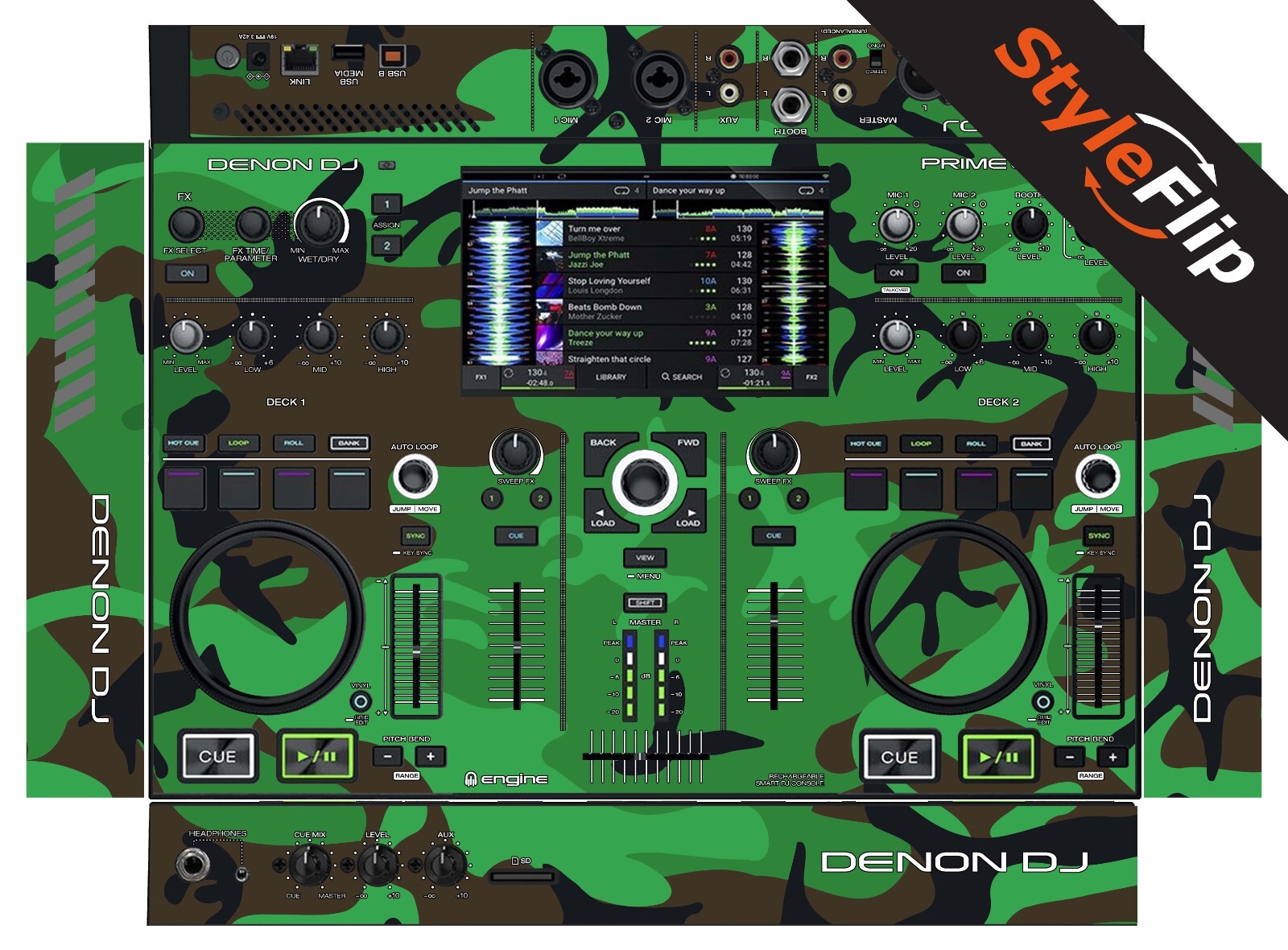 Denon Prime Go Skin | Camo Green | Protective Decal | StyleFlip Skins