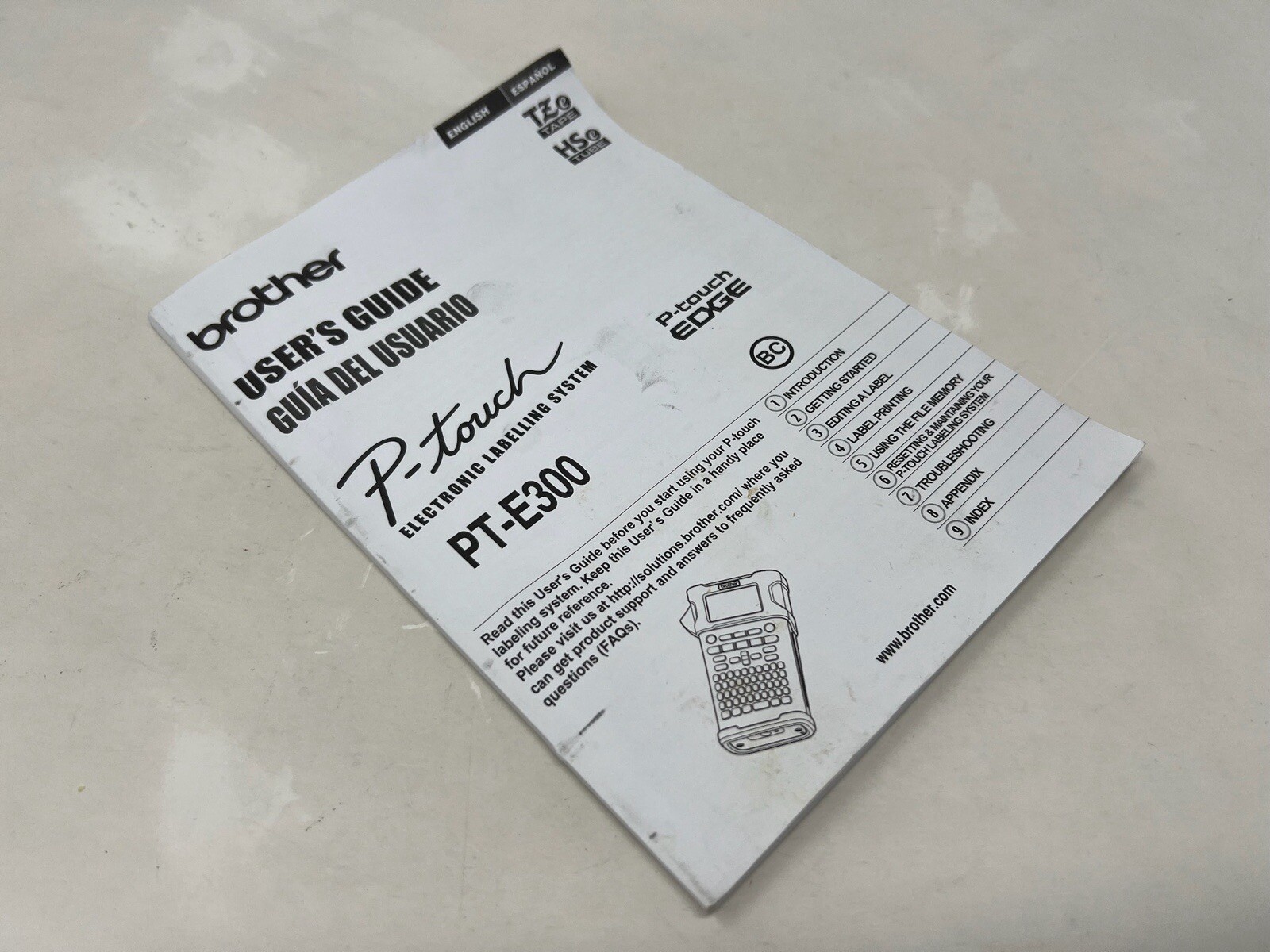 Brother - PT-E300 P-Touch Edge Manual User’s Guide
