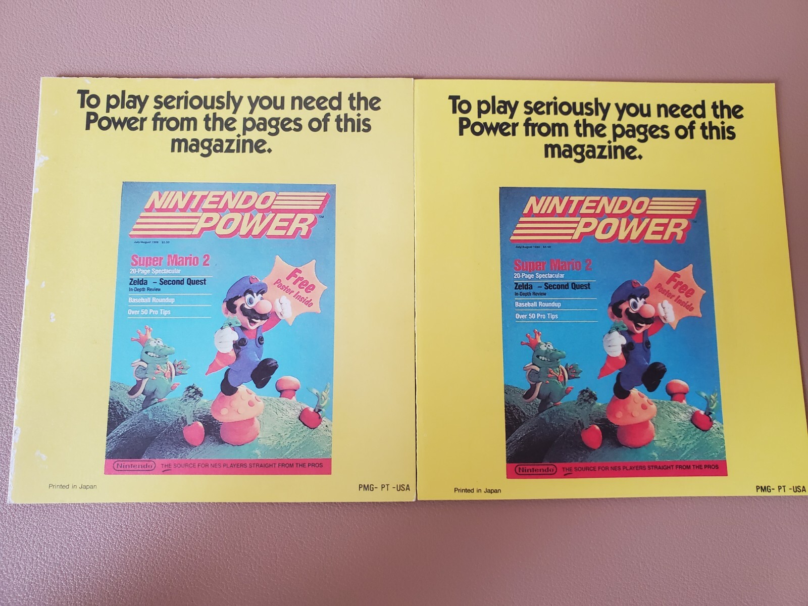 Lot 2 Nintendo PMG-PT-USA Nintendo Power Insert/Card