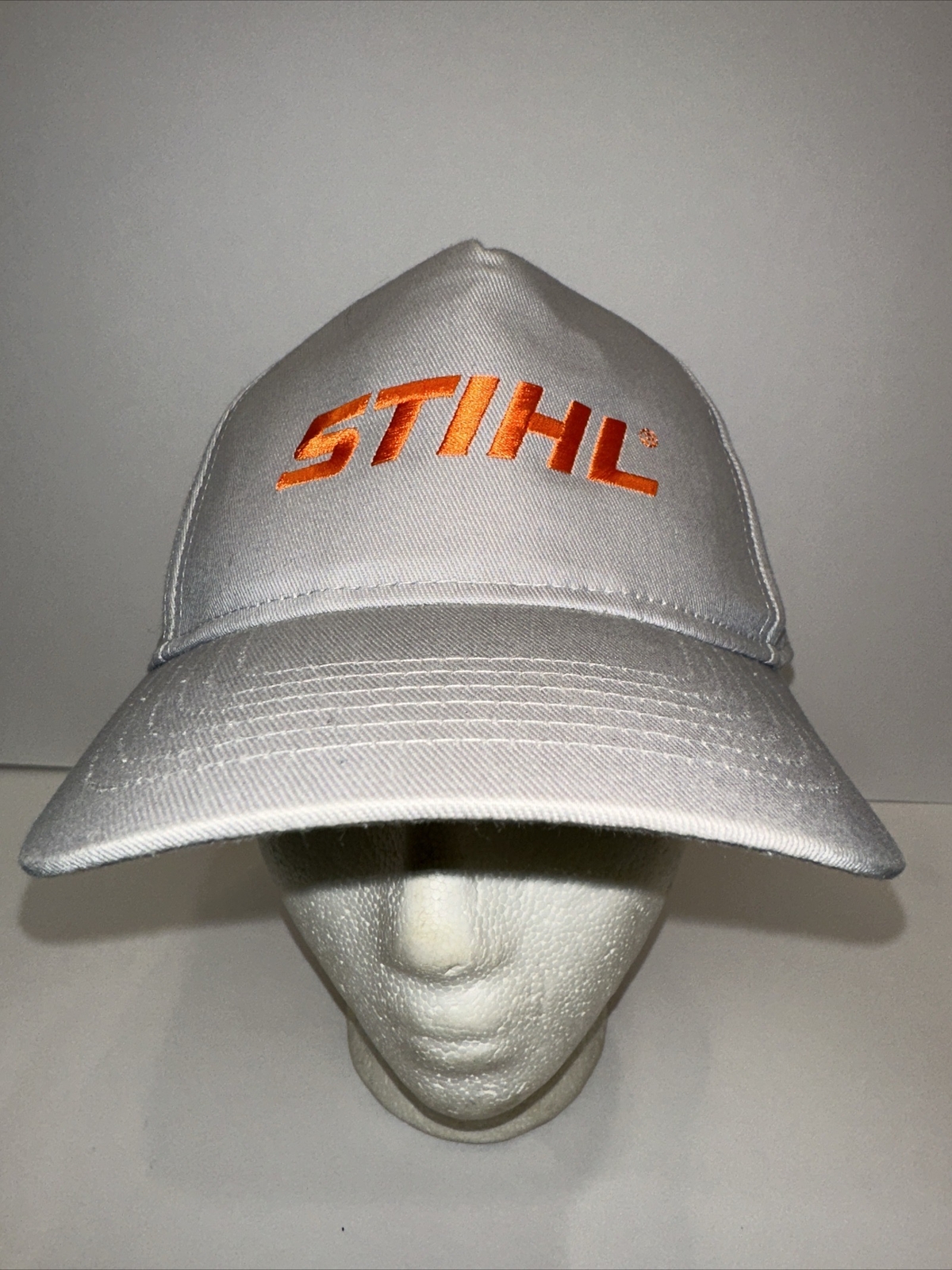 STIHL Orange on Light Gray Hat Cap Hook Loop STIHL Outfitters Apparel Official