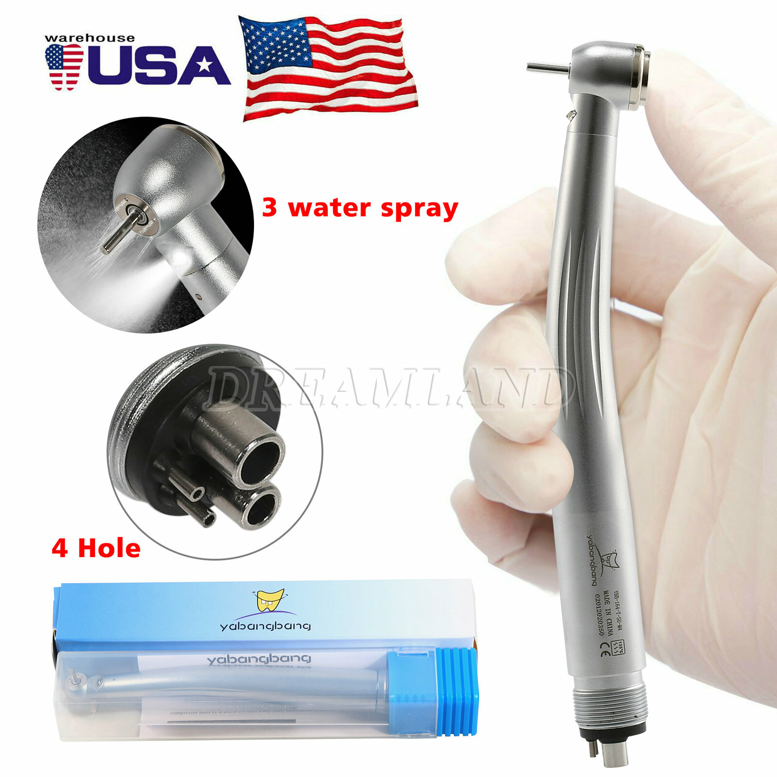 STYLE E-generator Dental LED Fiber Optic Handpiece 4hole Light Turbine OR1