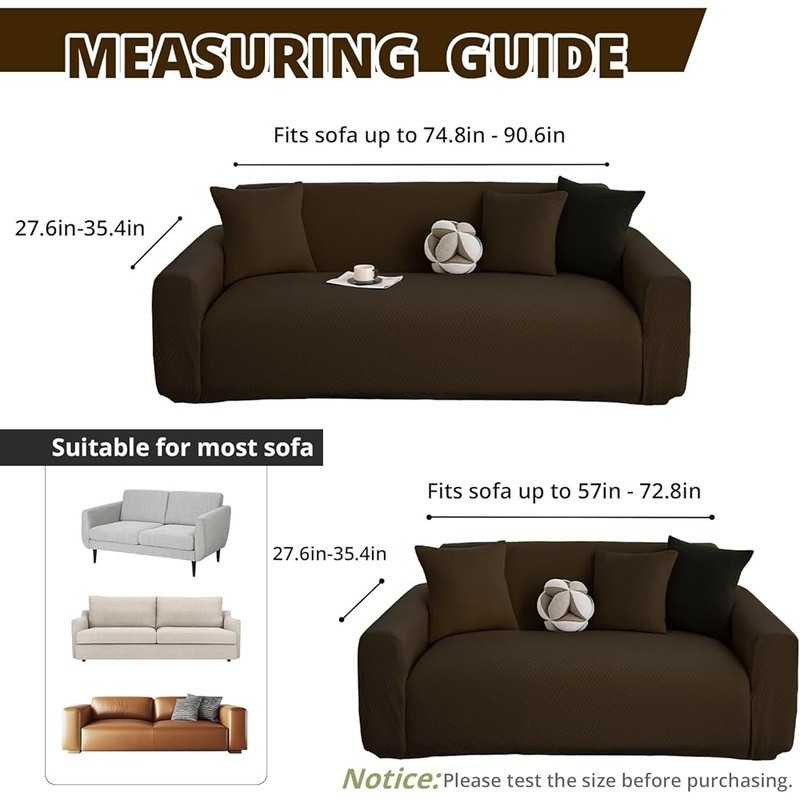 Pet-Friendly Stretch Sofa Cover Washable Durable Easy Installation Protector New
