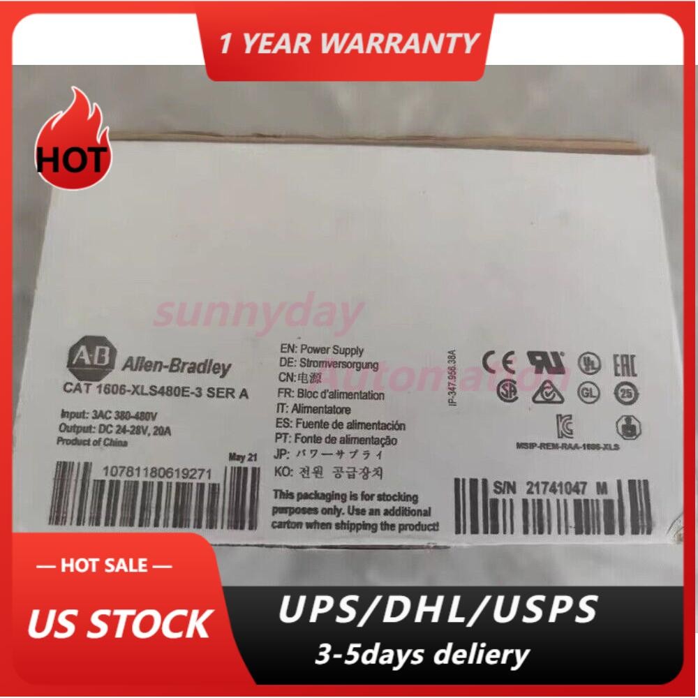 AB 1606-XLS480E-3 Power Supply 24-28VDC  Factory Sealed US Free Tax