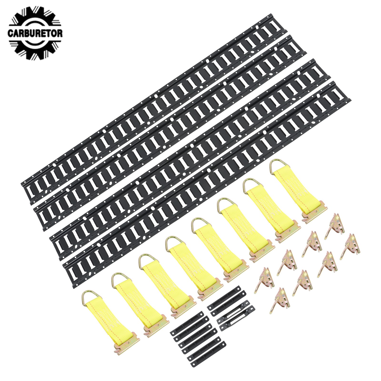30 Pcs 5 Ft Black E Track Rails Complete Kit With Mounting Hardware For Cargo