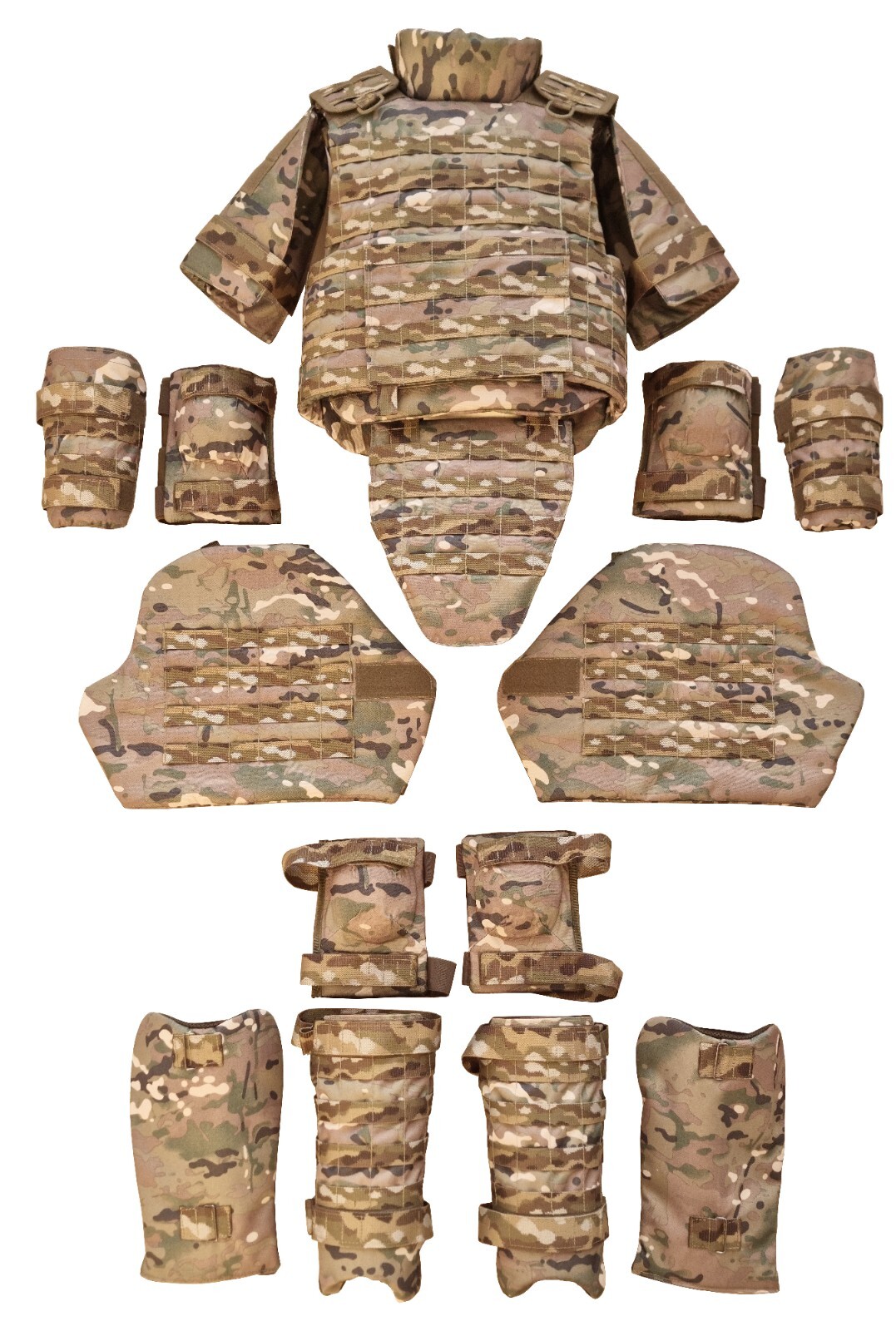 1/5 Body Armor MultiCam XL Gear Protection: IIIA bulletproof Tactical vest, pads