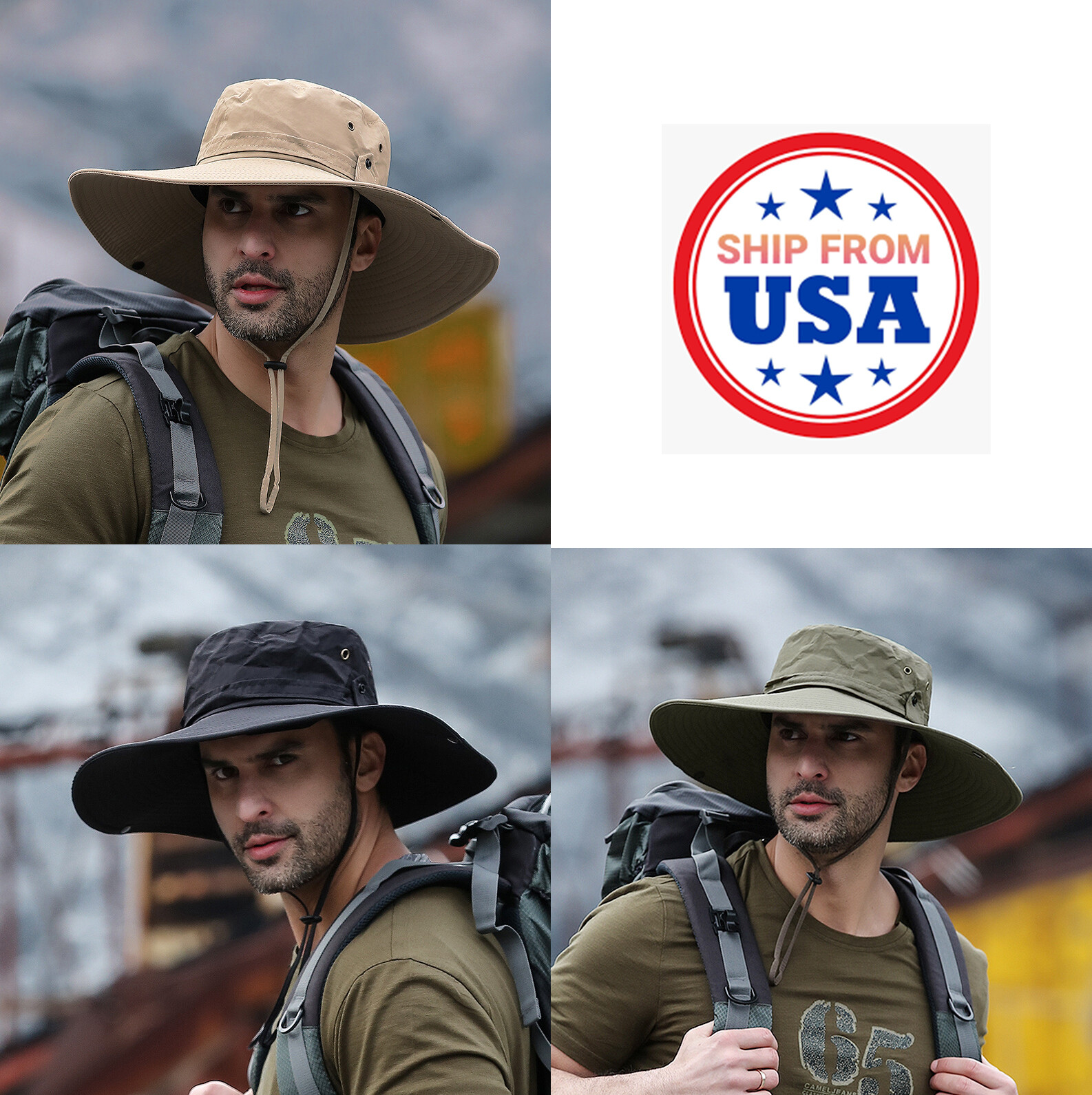 Boonie Brim Bucket Hat Fishing Hiking Hunting Military Summer Outdoor Safari Cap