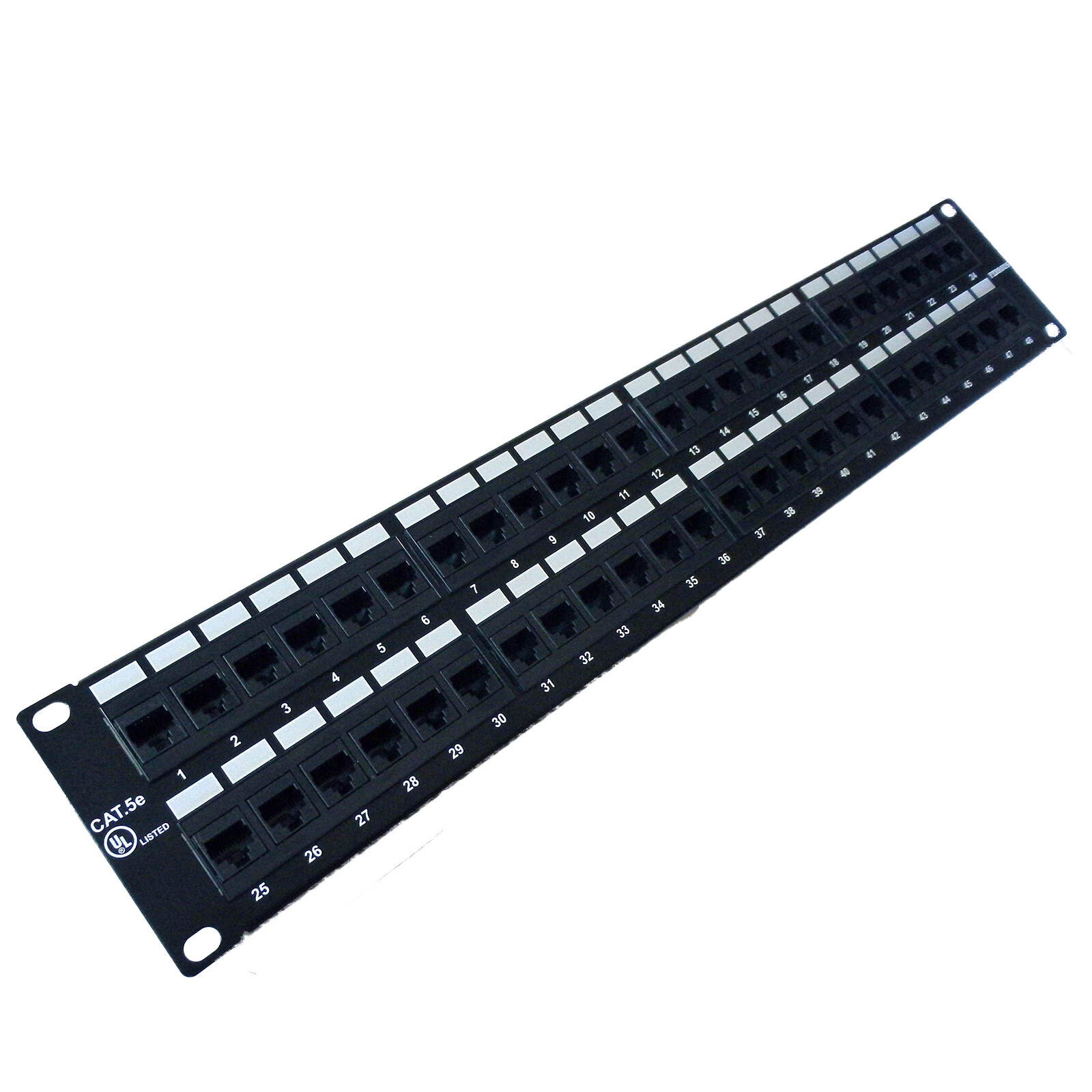 48 Port Cat5e Patch Panel UL Ethernet 50u Higher Gold Content Faster Speed
