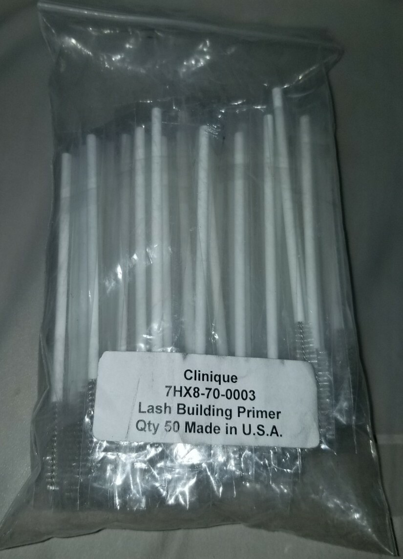 50 Pcs Clinique White Lash Building Primer Mascara Wand Disposable Makeup Brush