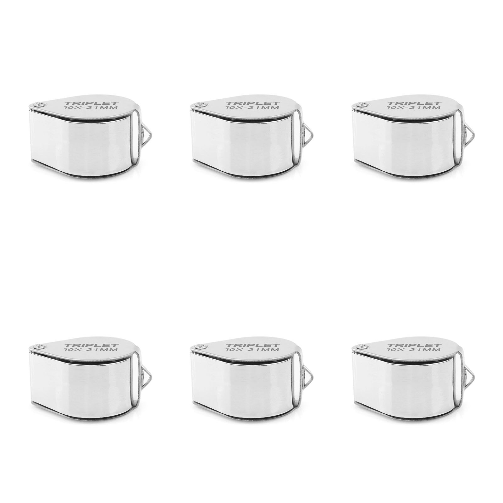 6pcs 2207Apr-ali-014 21mm Handheld jewelry appraisal magnifier foldable 10x