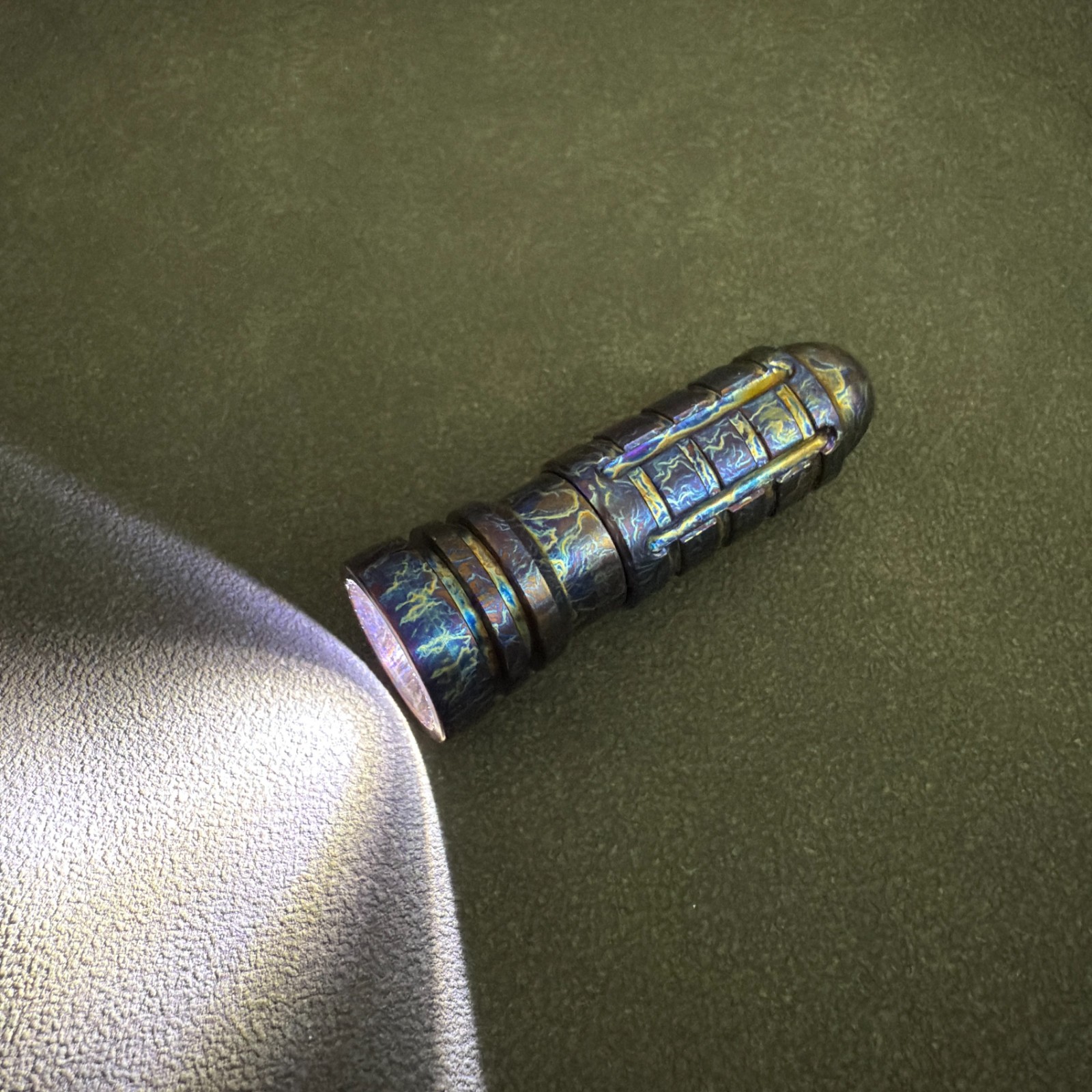 Titanium EDC Outdoor Portable Keychain Mini Flashlight - colorful
