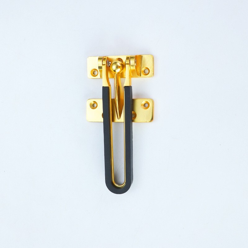 1Pcs Zinc Alloy Door Anti-theft Security Thickened Buckle Lock Gold Tone