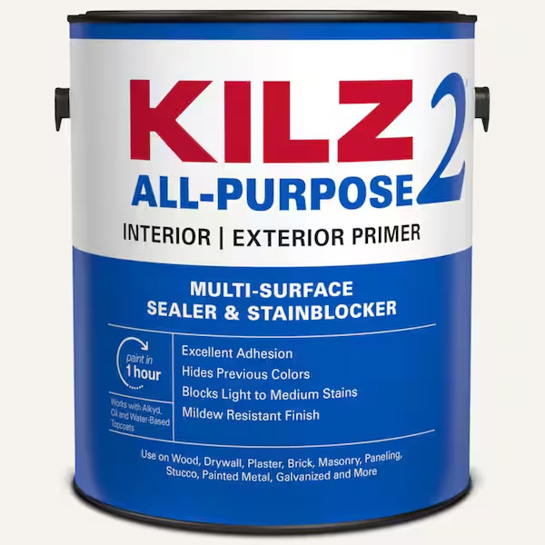 KILZ 2 ALL PURPOSE 1 Gal. White Interior/Exterior Multi-Surface Primer & Sealer
