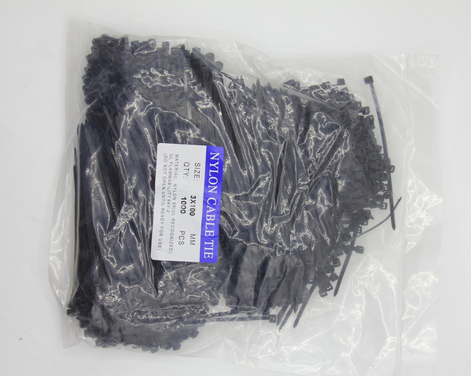 4 Inch Cable Ties - 1000 Pack - UV Weather Resistant 18 lbs Zip Ties US STOCK