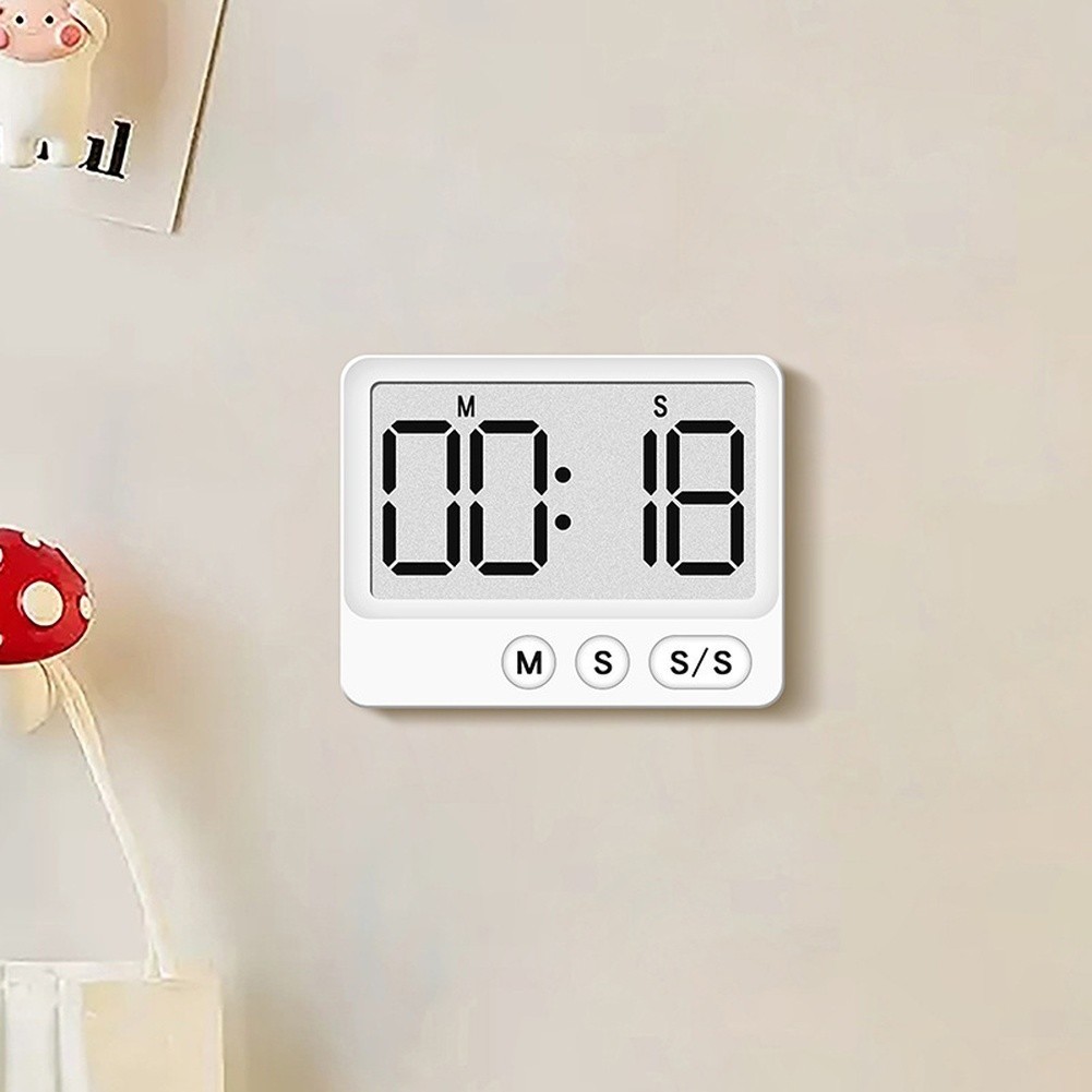 Large Display Magnetic Timer for Baking Cooking Study Silent Operation
