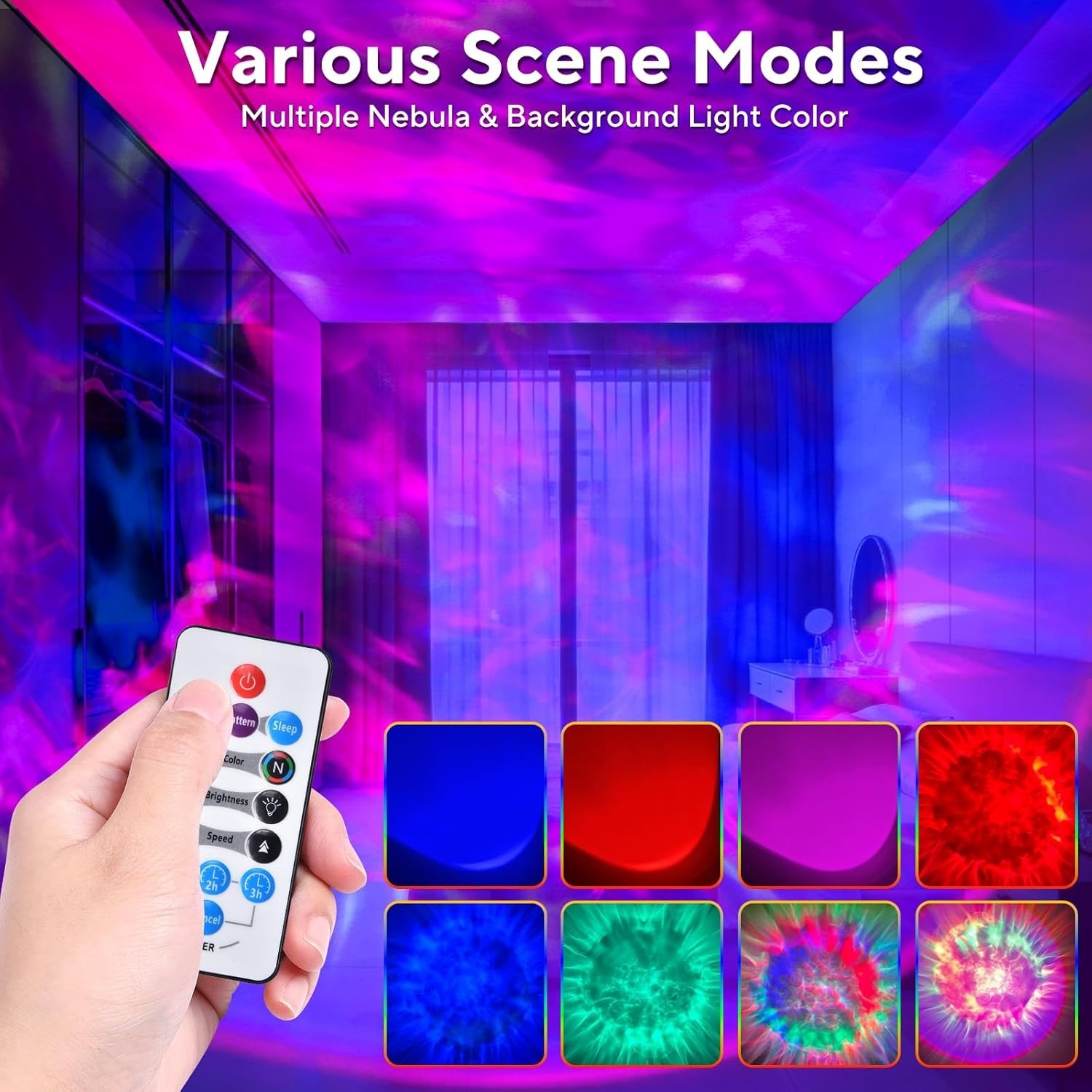 Galaxy Projector with Timer and Remote - Nebula LED Night Light for Kids