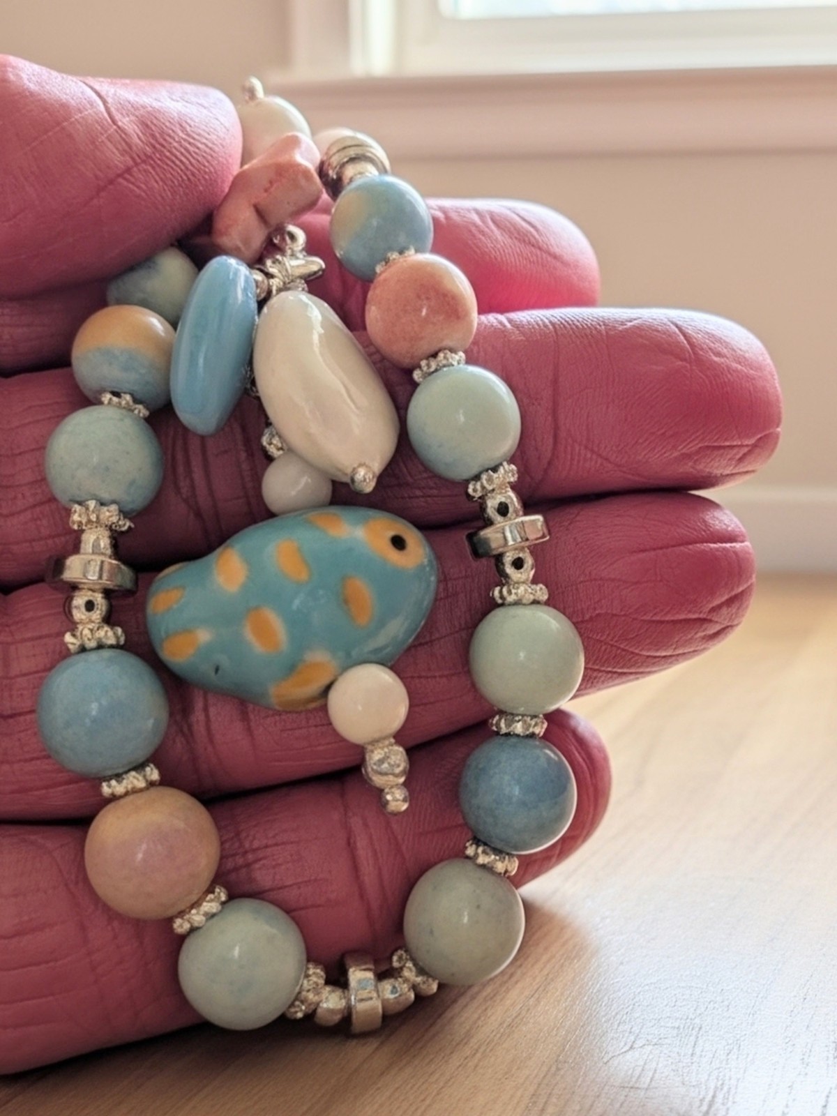 Beachy Agate Purse Tassel