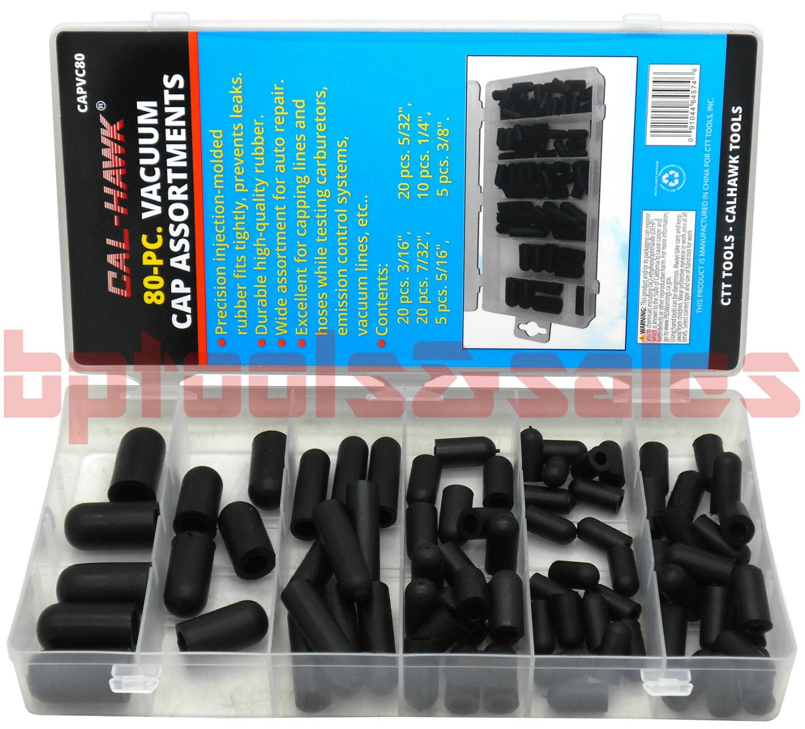 80 pc CARBURETOR & VACUUM RUBBER CAP PLUG ASSORTMENT KIT INTAKE VACUUM LINES