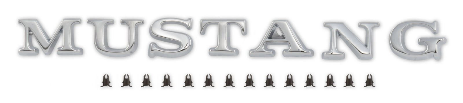 1964 65 66 67 68 69 70 Mustang Pin Letter Set for Fender or Trunk Each
