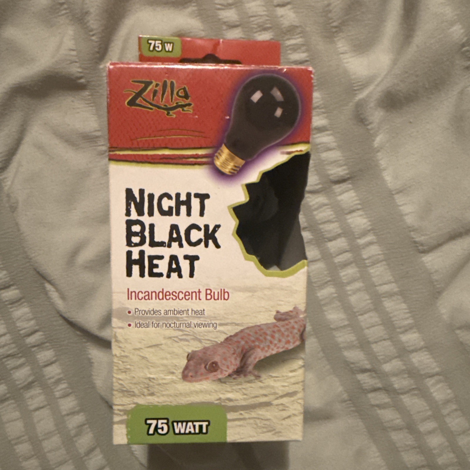 Zilla Night Black Incandescent Bulb 75W Reptile Heat Lamp NEW Tested
