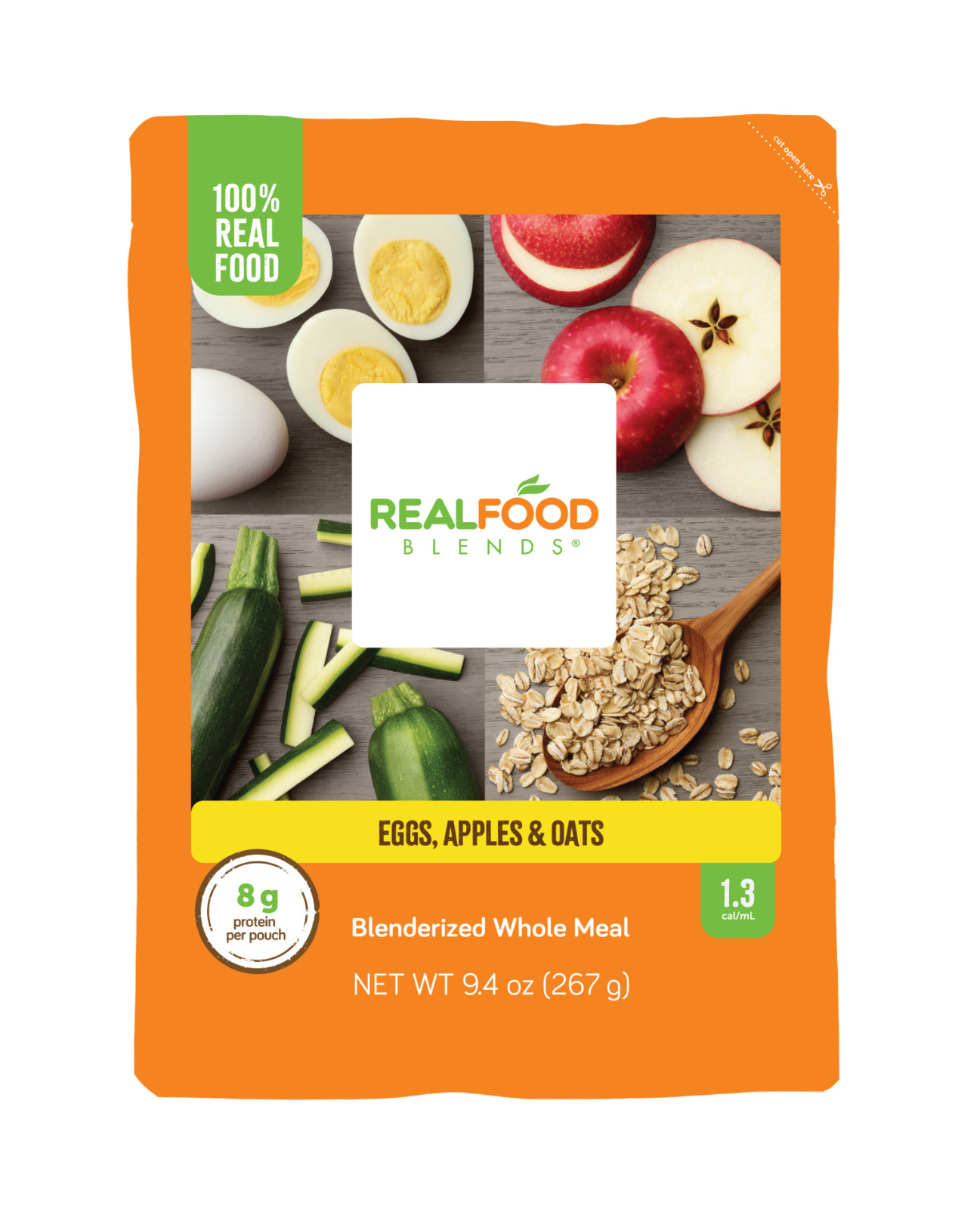 Case of 12 Real Food Blends – Eggs, Apples & Oats – New Recipe – 100% Real