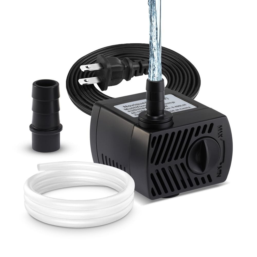 Novique 105 GPH Submersible Water Pump with 4.76ft Power Cord and 2 Black