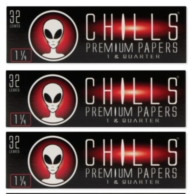3x Chills1 1/4 Rolling Papers 3PKS Best Price USA Shipped! *RARE*