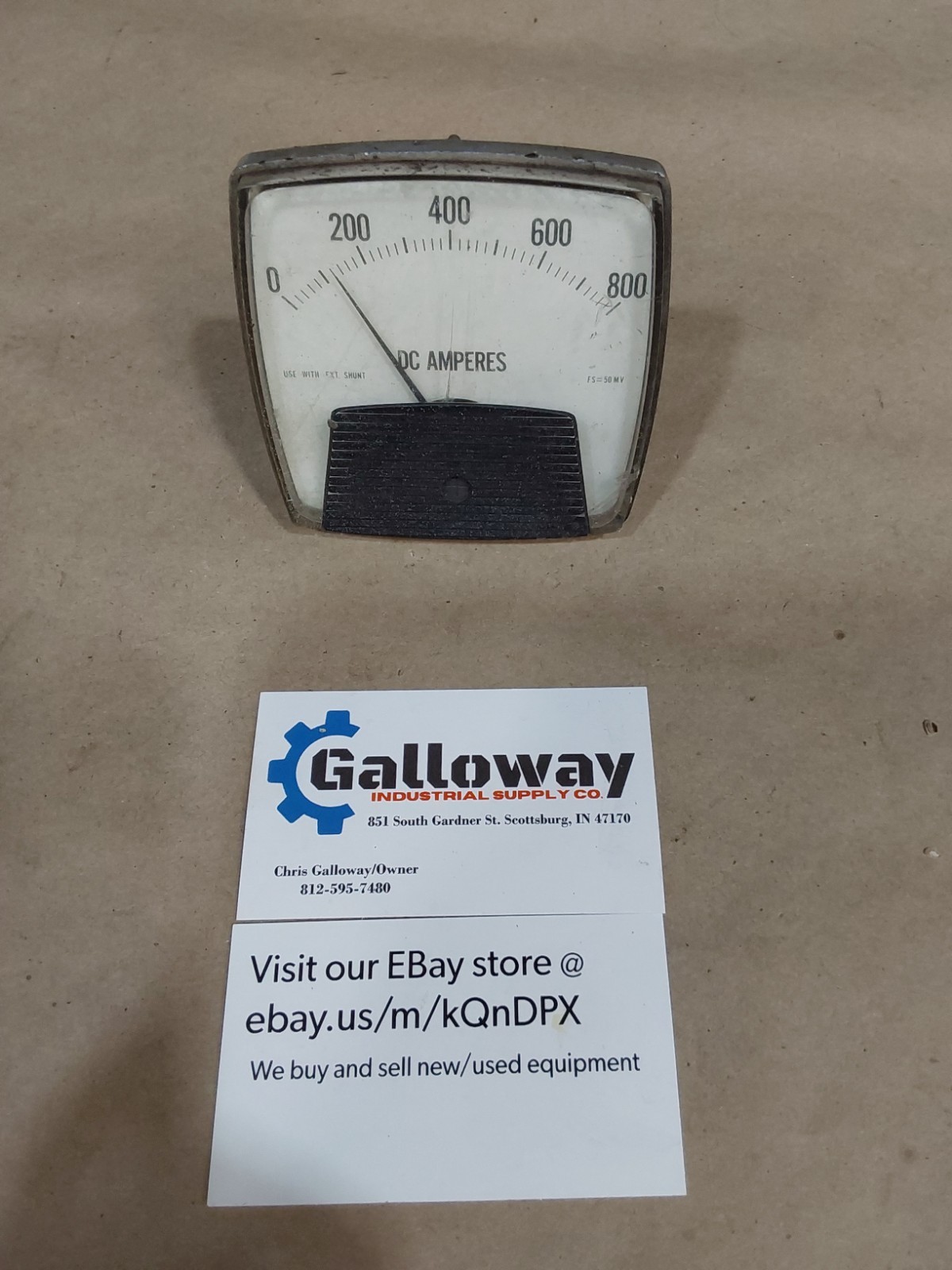 Meter DC Amperes 0-800