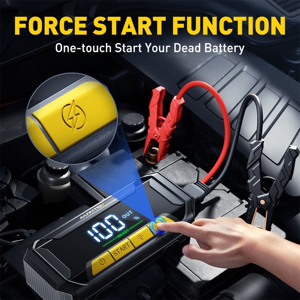 AUXITO Car Jump Booster Starter Jumper Box Bank Power Battery Charger 12000mAh